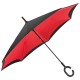 Umklappbarer Regenschirm aus 190T Pongee mit Griff zum Einhängen am Handgelenk - rot