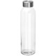 Trinkflasche transparent mit grauem Deckel - transparent