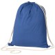 ÖKO-Tex zertifizierter Gymbag aus umweltfreundlicher Baumwolle ( 140g/m ) - blau