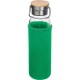 Glasflasche mit Neoprenüberzug, 600ml, grün