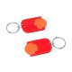 Chiphalter mit 1 Euro-Chip mit Schlüsselring - orange/rot