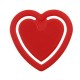 Zettelklammer Herzform - rot