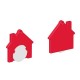 Chiphalter mit 1 Euro-Chip Haus - weiß/rot