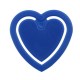Zettelklammer Herzform - blau