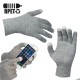 Handschuhe mit Touchfingern, silbergrau