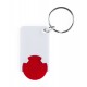 Schlüsselanhänger mit Einkaufswagenchip Zabax - rot