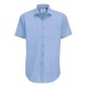 Poplin Shirt Smart Short Sleeve / Men - Business Blue