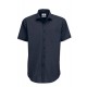 Poplin Shirt Smart Short Sleeve / Men - Navy