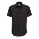 Poplin Shirt Smart Short Sleeve / Men - Black