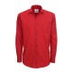 Poplin Shirt Smart Long Sleeve / Men - Deep Red