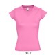 Ladies V-Neck-T-Shirt Moon - Orchid Pink