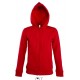 Women Hooded Zipped Jacket Seven - Red