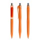 prodir QS20 Soft Touch PRT Push Kugelschreiber - Orange-Silber poliert