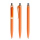 prodir QS01 Soft Touch PRT Push Kugelschreiber - Orange-Silber poliert