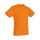 Crew Neck T-Shirt Active Cotton Touch - Cyber Orange