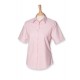 Ladies Classic Short Sleeved Oxford Shirt - Pink