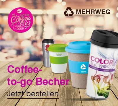Coffee-to-go Becher mit Logo