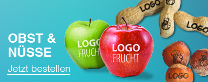 Logo-Obst als Werbeartikel